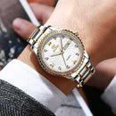 OLEVS 5565 Men Fashion Waterproof Stainless Steel Strap Diamond Quartz Watch(White)