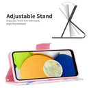 For Samsung Galaxy A03 166mm Colored Drawing Pattern Leather Phone Case(Flower Butterfly)