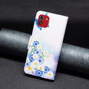 For Samsung Galaxy A03 166mm Colored Drawing Pattern Leather Phone Case(Flower Butterfly)