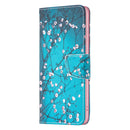 For Samsung Galaxy A03 166mm Colored Drawing Pattern Leather Phone Case(Plum Blossom)