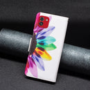 For Samsung Galaxy A03 166mm Colored Drawing Pattern Leather Phone Case(Sun Flower)