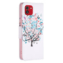 For Samsung Galaxy A03 166mm Colored Drawing Pattern Leather Phone Case(Little Tree)