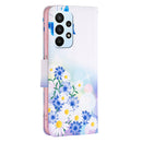 For Samsung Galaxy A23 5G Colored Drawing Pattern Leather Phone Case(Flower Butterfly)