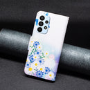 For Samsung Galaxy A23 5G Colored Drawing Pattern Leather Phone Case(Flower Butterfly)