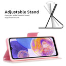 For Samsung Galaxy A23 5G Colored Drawing Pattern Leather Phone Case(Giraffe)