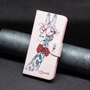 For Samsung Galaxy A23 5G Colored Drawing Pattern Leather Phone Case(Giraffe)