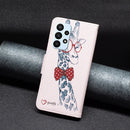 For Samsung Galaxy A23 5G Colored Drawing Pattern Leather Phone Case(Giraffe)