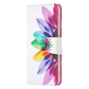 For Samsung Galaxy A23 5G Colored Drawing Pattern Leather Phone Case(Sun Flower)