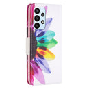 For Samsung Galaxy A23 5G Colored Drawing Pattern Leather Phone Case(Sun Flower)