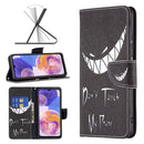 For Samsung Galaxy A23 5G Colored Drawing Pattern Leather Phone Case(Smirk)