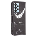 For Samsung Galaxy A23 5G Colored Drawing Pattern Leather Phone Case(Smirk)