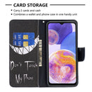 For Samsung Galaxy A23 5G Colored Drawing Pattern Leather Phone Case(Smirk)