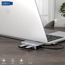 NK-3049H 6 in 1 USB-C / Type-C to TF / SD Card Slot + USB 3.0 + 3 USB 2.0 Female Adapter(Space Grey)
