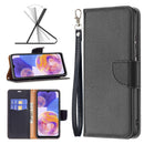 For Samsung Galaxy A23 5G Litchi Texture Pure Color Leather Phone Case(Black)