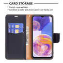 For Samsung Galaxy A23 5G Litchi Texture Pure Color Leather Phone Case(Black)