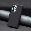 For Samsung Galaxy A23 5G Litchi Texture Pure Color Leather Phone Case(Black)
