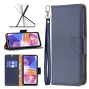 For Samsung Galaxy A23 5G Litchi Texture Pure Color Leather Phone Case(Dark Blue)