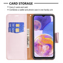For Samsung Galaxy A23 5G Litchi Texture Pure Color Leather Phone Case(Rose Gold)