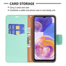 For Samsung Galaxy A23 5G Litchi Texture Pure Color Leather Phone Case(Green)