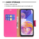 For Samsung Galaxy A23 5G Litchi Texture Pure Color Leather Phone Case(Rose Red)