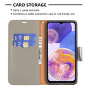 For Samsung Galaxy A23 5G Litchi Texture Pure Color Leather Phone Case(Grey)
