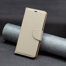 For Samsung Galaxy A23 5G Litchi Texture Pure Color Leather Phone Case(Grey)