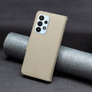 For Samsung Galaxy A23 5G Litchi Texture Pure Color Leather Phone Case(Grey)