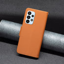 For Samsung Galaxy A23 5G Litchi Texture Pure Color Leather Phone Case(Brown)