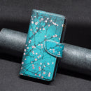 For Samsung Galaxy A03 166mm Colored Drawing Pattern Zipper Leather Phone Case(Plum Blossom)