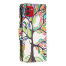 For Samsung Galaxy A03 166mm Colored Drawing Pattern Zipper Leather Phone Case(Big Tree)