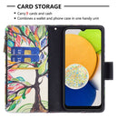 For Samsung Galaxy A03 166mm Colored Drawing Pattern Zipper Leather Phone Case(Big Tree)
