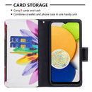 For Samsung Galaxy A03 166mm Colored Drawing Pattern Zipper Leather Phone Case(Sun Flower)