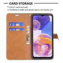 For Samsung Galaxy A23 5G Color Matching Denim Texture Leather Phone Case(Royal Blue)