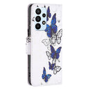 For Samsung Galaxy A23 5G Colored Drawing Pattern Flip Leather Phone Case(Butterflies)