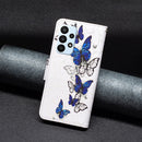 For Samsung Galaxy A23 5G Colored Drawing Pattern Flip Leather Phone Case(Butterflies)