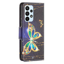 For Samsung Galaxy A23 5G Colored Drawing Pattern Flip Leather Phone Case(Big Butterfly)