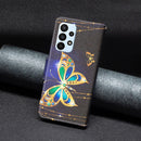 For Samsung Galaxy A23 5G Colored Drawing Pattern Flip Leather Phone Case(Big Butterfly)