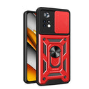 For Xiaomi Poco X4 Pro 5G Sliding Camera Cover TPU+PC Phone Case(Red)