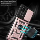 For Xiaomi Redmi Note 11S Sliding Camera Cover TPU+PC Phone Case(Rose Gold)