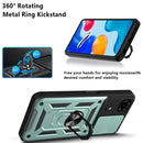 For Xiaomi Redmi Note 11S Sliding Camera Cover TPU+PC Phone Case(Green)