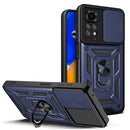 For Xiaomi Redmi Note 11S Sliding Camera Cover TPU+PC Phone Case(Blue)