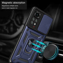 For Xiaomi Redmi Note 11S Sliding Camera Cover TPU+PC Phone Case(Blue)
