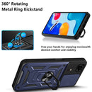 For Xiaomi Redmi Note 11S Sliding Camera Cover TPU+PC Phone Case(Blue)