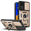 For Xiaomi Redmi Note 11S Sliding Camera Cover TPU+PC Phone Case(Gold)