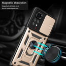 For Xiaomi Redmi Note 11S Sliding Camera Cover TPU+PC Phone Case(Gold)