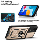 For Xiaomi Redmi Note 11S Sliding Camera Cover TPU+PC Phone Case(Gold)