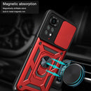 For Xiaomi Redmi Note 11S Sliding Camera Cover TPU+PC Phone Case(Red)