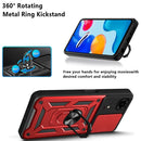 For Xiaomi Redmi Note 11S Sliding Camera Cover TPU+PC Phone Case(Red)