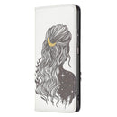 For Samsung Galaxy A23 5G Invisible Magnetic Painted Leather Phone Case(Girl)
