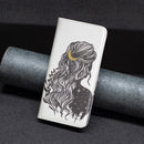 For Samsung Galaxy A23 5G Invisible Magnetic Painted Leather Phone Case(Girl)